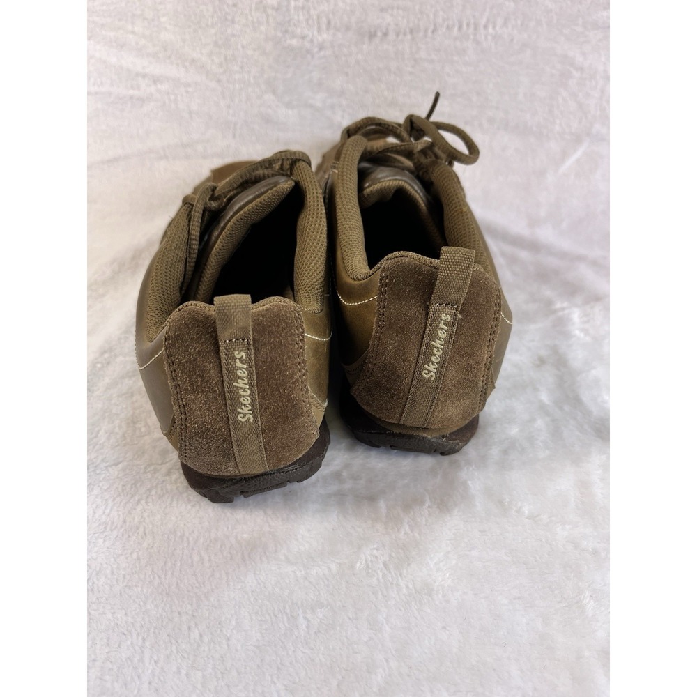 SKECHERS  Womens Bikers Trooper Walking Athletic Shoes Sz 7.5 Brown 47844 - Picture 4 of 8